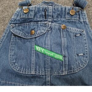 Key Imperial Vintage Denim Overalls Workwear Blue Jean Pants Size 32x34